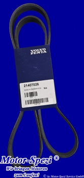 Volvo Penta Kompressorriemen für D4 und D6 Motoren, original 21407026