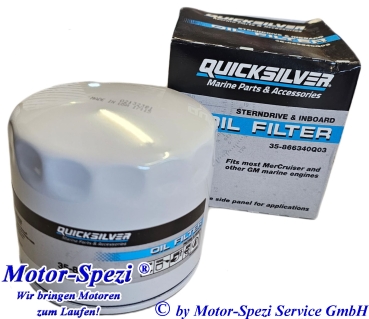 Quicksilver Ölfilter für Mercruiser V6 und V8, original 35-866340Q03 ersetzt 35-802885Q