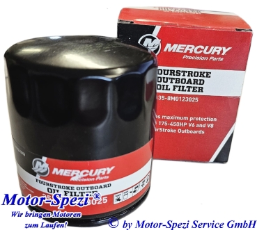 Mercury Ölfilter für V6 & V8 Außenbordmotoren, original 35-8M0123025