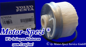 Volvo Penta Kraftstofffiltereinsatz für MD1B, MD2B und MD3B, original 876554