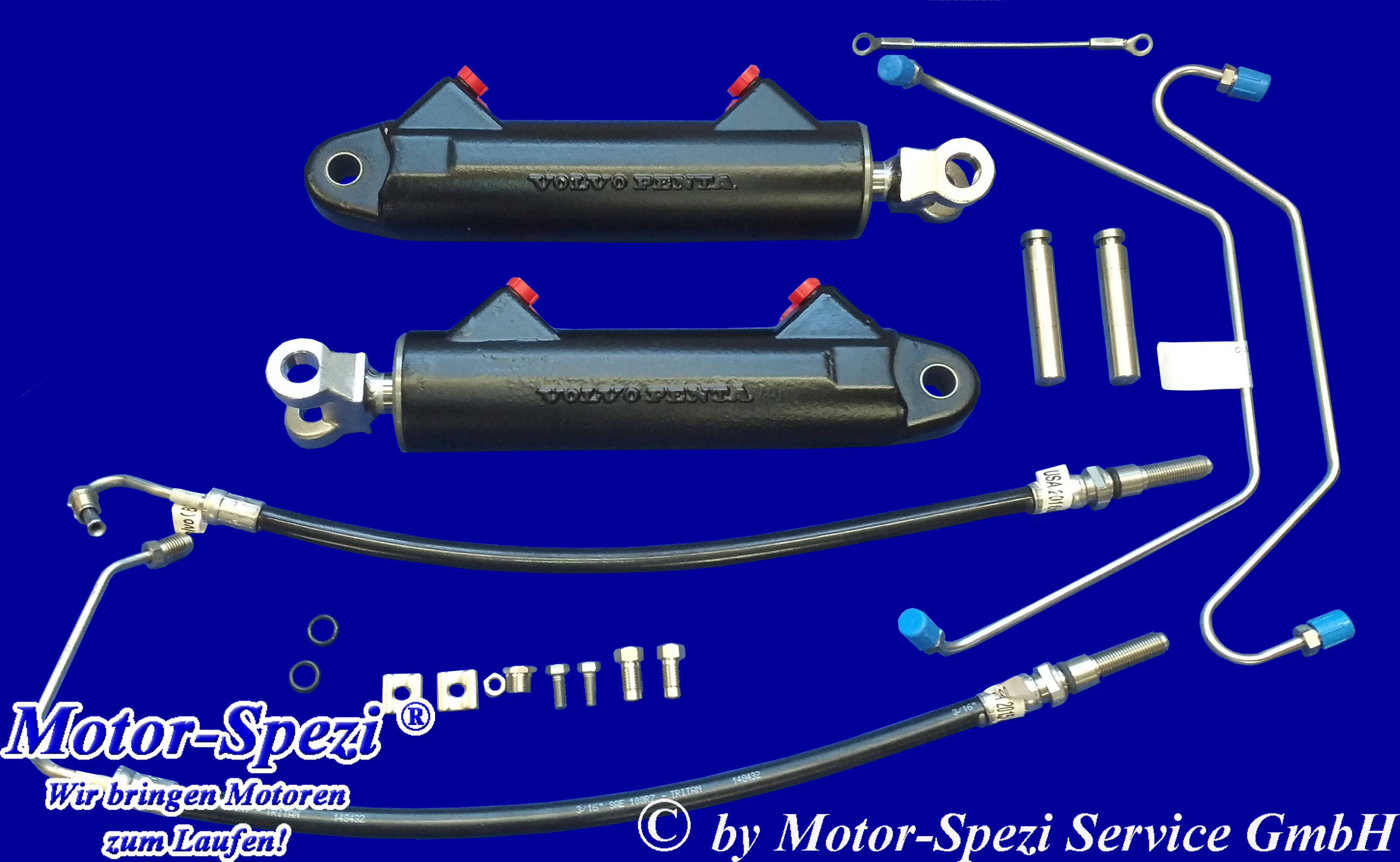 Motor-Spezi - 2 x 872598 Trimmzylinder, 1 x 854696 Rohr, 1 x 