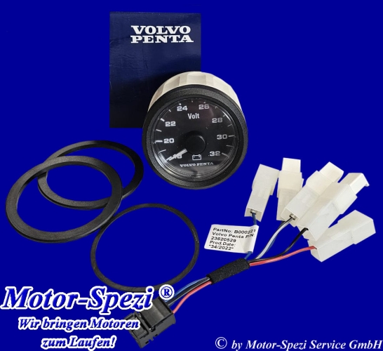 Volvo Penta Voltmeter (52mm) für D5 und D7, original 23715883