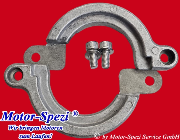 Magnesiumanode für Yanmar Saildrive, ersetzt 196450-02601 und 196450-02600, Split Ring Anode